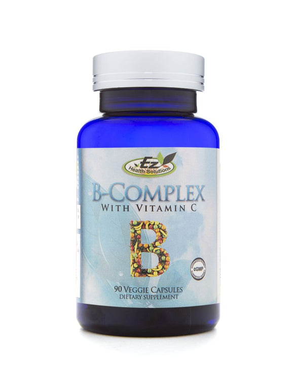 EZ Health Solutions© B-Complex with Vitamin C 90 Vegetarian Capsules