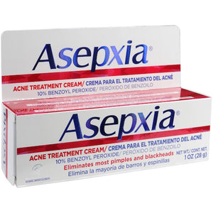Asepxia© Acne Treatment Cream 10% Benzoyl Peroxide 1.0oz