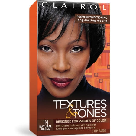 Clairol© Textures & Tones 1N, NATURAL BLACK