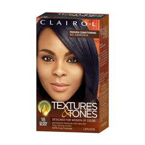 Clairol© Textures & Tones 1B, SILKEN BLACK